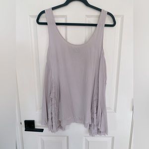 Asymmetrical, vintage tank top.